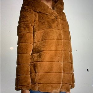Goldie hooded Faux Fur coat - never worn